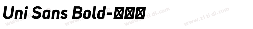 Uni Sans Bold字体转换
